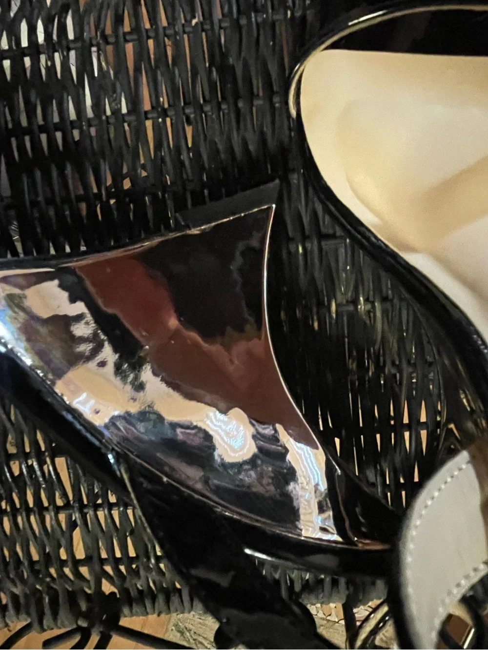 Black Patent Slingback Women's Heels made by Bamboo. Size 7 worn once